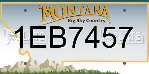 1EB7457 Montana License Plate