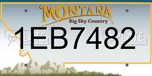 1EB7482 Montana License Plate