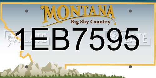 1EB7595 Montana License Plate