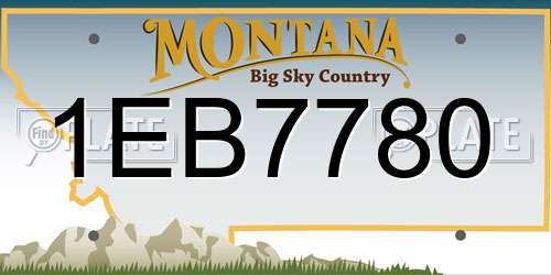 1EB7780 Montana License Plate
