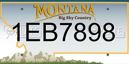 1EB7898 Montana License Plate