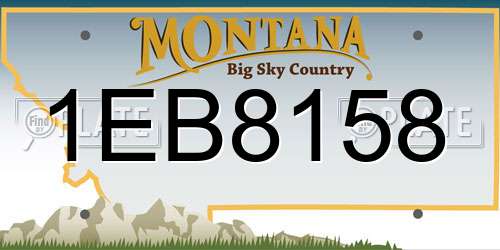 1EB8158 Montana License Plate