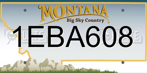 1EBA608 Montana License Plate