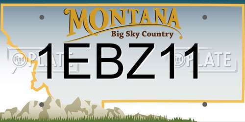 1EBZ11 Montana License Plate
