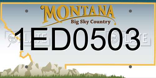 1ED0503 Montana License Plate