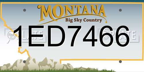 1ED7466 Montana License Plate