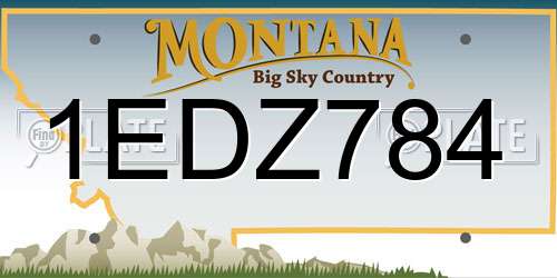 1EDZ784 Montana License Plate