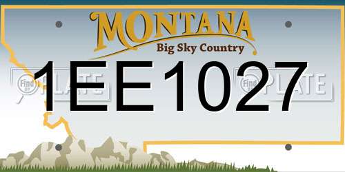 1EE1027 Montana License Plate