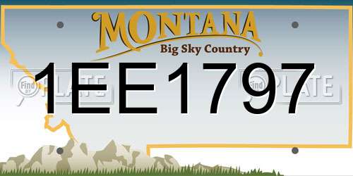 1EE1797 Montana License Plate