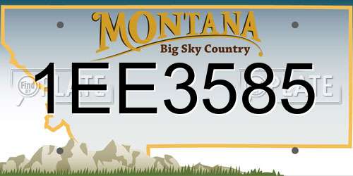 1EE3585 Montana License Plate