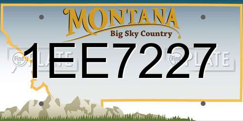 1EE7227 Montana License Plate