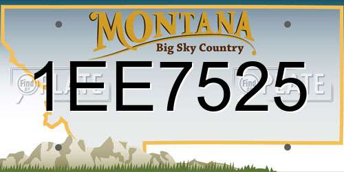 1EE7525 Montana License Plate