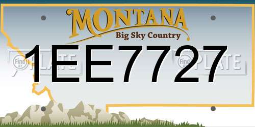 1EE7727 Montana License Plate