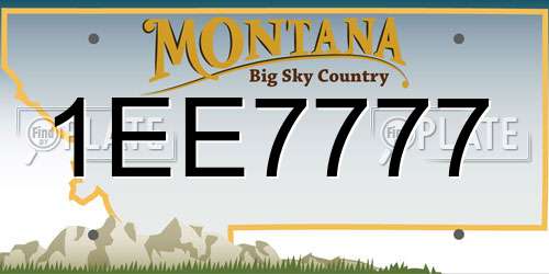 1EE7777 Montana License Plate