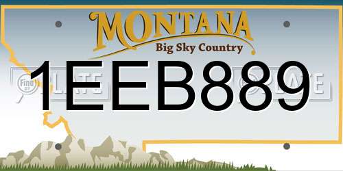 1EEB889 Montana License Plate