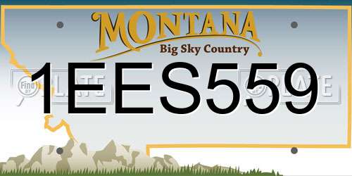1EES559 Montana License Plate