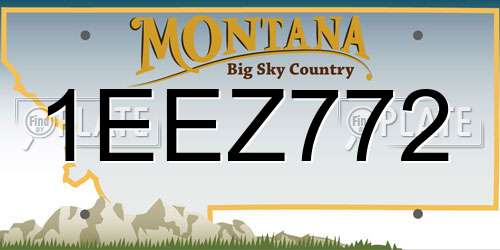 1EEZ772 Montana License Plate