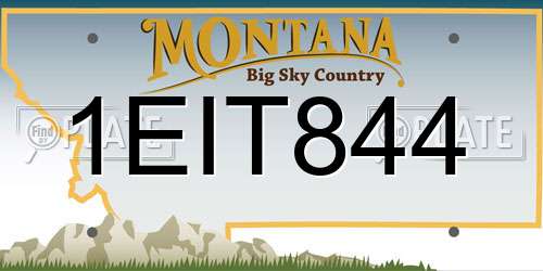 1EIT844 Montana License Plate