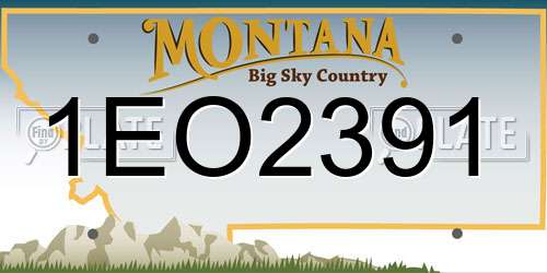 1EO2391 Montana License Plate