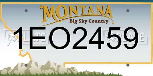 1EO2459 Montana License Plate
