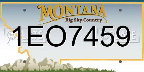 1EO7459 Montana License Plate