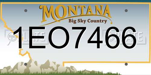 1EO7466 Montana License Plate