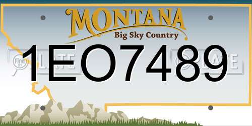 1EO7489 Montana License Plate