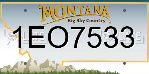 1EO7533 Montana License Plate