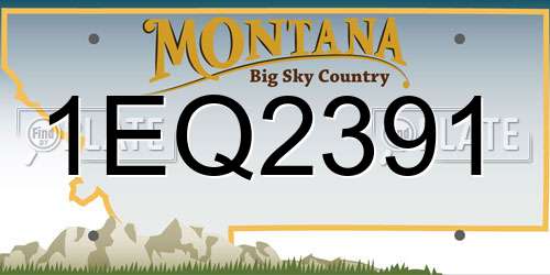 1EQ2391 Montana License Plate
