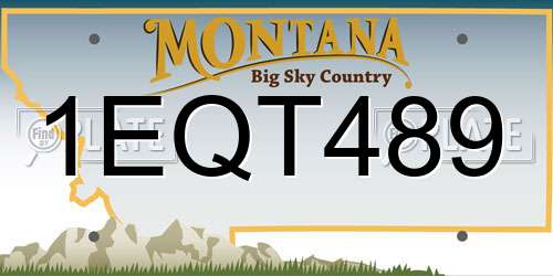 1EQT489 Montana License Plate