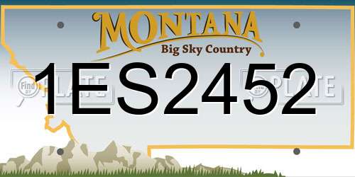 1ES2452 Montana License Plate