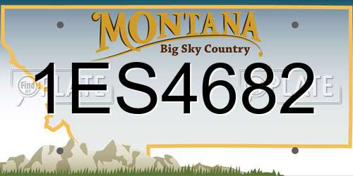 1ES4682 Montana License Plate