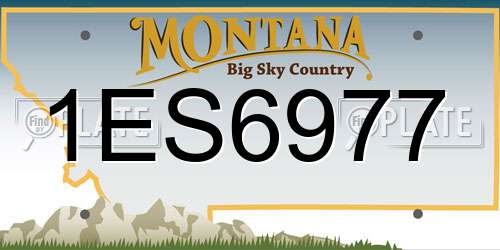 1ES6977 Montana License Plate