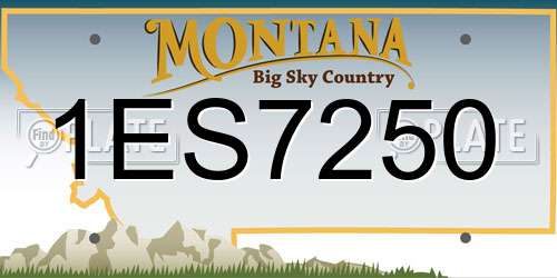 1ES7250 Montana License Plate