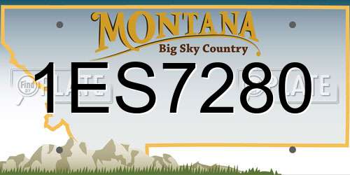 1ES7280 Montana License Plate