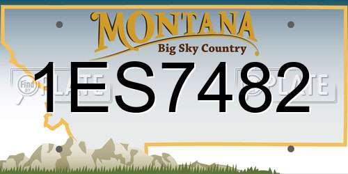 1ES7482 Montana License Plate