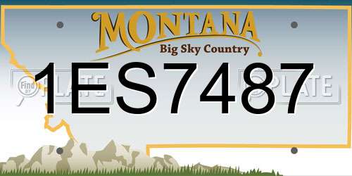 1ES7487 Montana License Plate