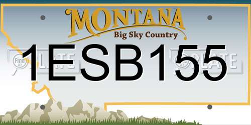 1ESB155 Montana License Plate