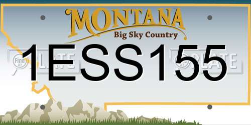 1ESS155 Montana License Plate