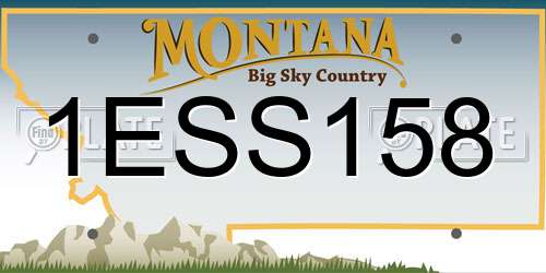 1ESS158 Montana License Plate