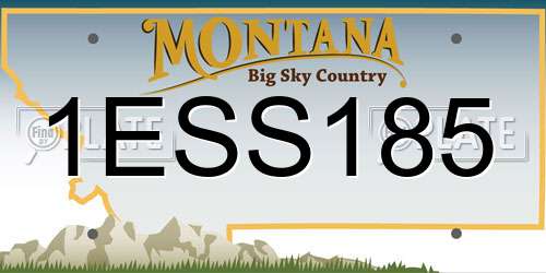 1ESS185 Montana License Plate