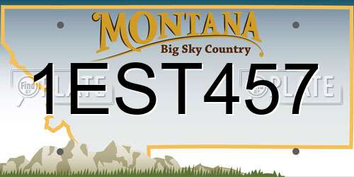 1EST457 Montana License Plate