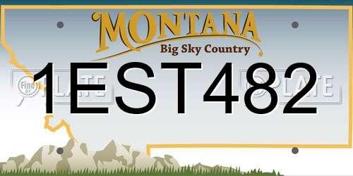 1EST482 Montana License Plate