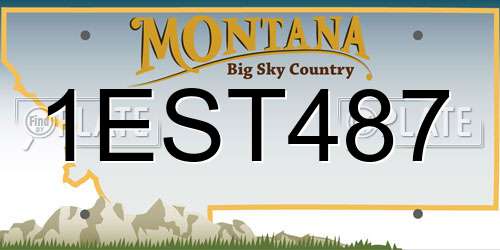 1EST487 Montana License Plate