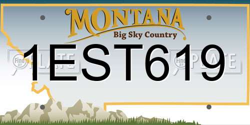 1EST619 Montana License Plate