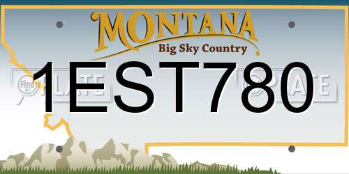 1EST780 Montana License Plate