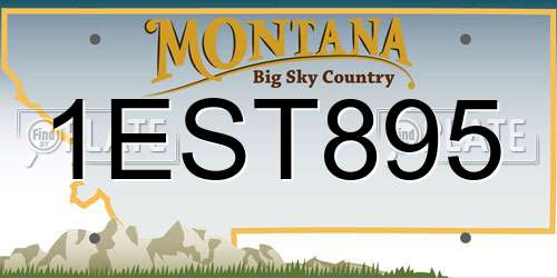 1EST895 Montana License Plate