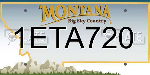 1ETA720 Montana License Plate