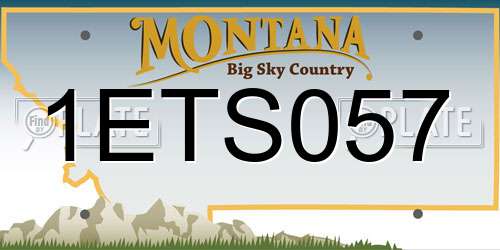 1ETS057 Montana License Plate