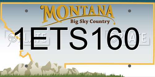 1ETS160 Montana License Plate